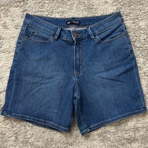 Lee Modern Series Classic Blue Jean Shorts Bermuda Woman Size 14